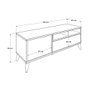 Hanah Home Soporte de TV Tvr-511-Dd-1 Blanco, Tablero de Partículas Recubierto de Melamina, Mueble Salón Elegante y Moderno con Amplio Almacenamiento